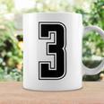 背番号 3 チーム短大スポーツ背番号付きユニフォーム コーヒーマグ ギフトのアイデア