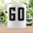 背番号 60 チーム短大スポーツ背番号付きユニフォーム コーヒーマグ ギフトのアイデア
