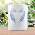 背面に美しい白い天使の羽のデザイン コーヒーマグ ギフトのアイデア