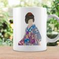 青い着物を着た美しい芸者 日本画 鳥居 言人 帯 美人画 新版画 日本画 長袖tシャツ コーヒーマグ ギフトのアイデア
