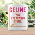 面白いセリーヌ 面白いセリーヌ 名前 誕生日シャツ ギフト コーヒーマグ ギフトのアイデア