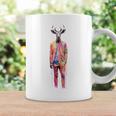 鹿 人間 アート カラフル 動物 絵画 グラフィック 鹿 コーヒーマグ ギフトのアイデア