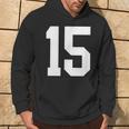 15番のカレッジスポーツスタイル。ホワイト。 パーカー ライフスタイル