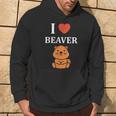 Baby Beavers Minimalist Cute I Love Beaver パーカー ライフスタイル