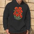 Jolies Fleurs Coquelicots Rouges En Pleine Floraison Formes Blanches Mania Sweat à capuche Lifestyle