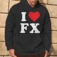 I Love Fx イニシャル I Heart FX 名前 F X パーカー ライフスタイル