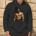 Muscle Man Bodybuilder Gay Daddy Classic Oil Paintingtyle パーカー ライフスタイル