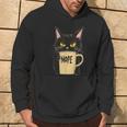 おかしな猫 コーヒーマグと黒猫 Nope パーカー ライフスタイル