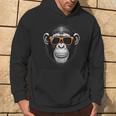 サングラスをかけたクールなチンパンジー猿グラフィックアート パーカー ライフスタイル