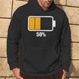 バッテリーハーフ残量50 バッテリーデッドtシャツ バッテリー残量が少ない パーカー ライフスタイル
