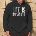 ライフ・イズ・ブルーティフル・ビューティフル・ドリンク・パーティーおもしろい飲みビール パーカー ライフスタイル