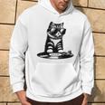 Cool Dj Cat ビニールレコード愛好家 パーカー ライフスタイル