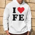 I Heart Fe Initials I Love FE First And Last Name F E パーカー ライフスタイル