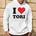 I Heart Tori ファーストネーム I Love パーソナライズ パーカー ライフスタイル