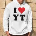 I Heart Yt Initials I Love YT First And Last Name Yパーカー ライフスタイル