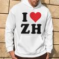 I Heart Zh Initials I Love ZH First And Last Name Z H パーカー ライフスタイル