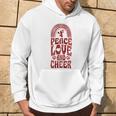 Peace Love And Cheer ボヘミアンレインボーチアリーダー パーカー ライフスタイル