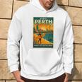 Perth Australia – ビンテージ旅行ポスタースタイル 長袖tシャツ パーカー ライフスタイル