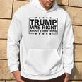 Trump Was Right About Everything Trump President 2024 パーカー ライフスタイル