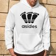 【バックプリント・背中側】アシデス Asides 足です。【変なデザイン屋さん】スポーツ ブランド パロディ 面白 パーカー ライフスタイル