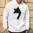 かわいい黒猫tシャツ ユニセックス パーカー ライフスタイル