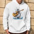 アコースティックギターを弾くクマ、ベアギタリスト 長袖tシャツ パーカー ライフスタイル