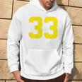 イエローナンバー33 背面 スポーツチーム ジャージ番号 パーカー ライフスタイル
