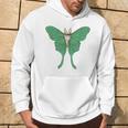 オオミズアオ ルナモス 薄い 緑色 黄緑色 蛾 Luna Moth レトロ 虫 昆虫 イラスト かっこいい おしゃれ パーカー ライフスタイル