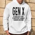 コーヒーと皮肉なユーモアに刺激された面白いジェネレーションx Gen X パーカー ライフスタイル