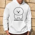 ビションフリーゼ 犬 怒る かわいい おもしろ イラスト シンプル 簡単 Bichon Frise 長袖tシャツ パーカー ライフスタイル