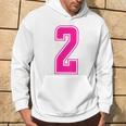 ピンク色背番号 2 チーム短大スポーツピンク色背番号付きユニフォーム パーカー ライフスタイル