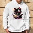 ラーメン猫かわいいアニメ猫ラーメン愛好家甘い パーカー ライフスタイル