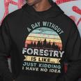 A Day Without Forestry 面白い林業ギフト パーカー 面白い贈り物