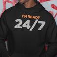 I Am Ready 247 おもしろミーム パーカー 面白い贈り物
