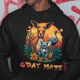 Australia G'day Mate And Aussie Animals Kangaroo Koala Emu パーカー 面白い贈り物