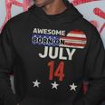 Awesome 7月14日 ヴィンテージ アメリカ国旗 クラシック 7月14日 パーカー 面白い贈り物
