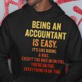 Being An Accountant Is Easy Accounting Cpaグラフィック パーカー 面白い贈り物