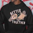 Better Together バレンタインデー カモノハシ カップル ラブ ハッピー パーカー 面白い贈り物