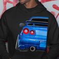 Blue Gt R 34 Jdm スカイラインスタンス カー ドリフトレーシング パーカー 面白い贈り物