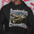 Bombadiro Crocodilo 面白いイタリアンブレインロットミームグラフィック パーカー 面白い贈り物