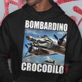 Bombardino Crocodilo イタリアンブレインロットミーム パーカー 面白い贈り物