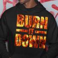 Burnit Down Fire Flames パーカー 面白い贈り物