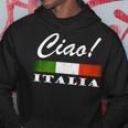 Ciao Italia トリコロールグリーン 白と赤 イタリア国旗 イタリア パーカー 面白い贈り物