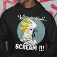 Cockatoo Meme T、面白い叫び声を上げているキバタン パーカー 面白い贈り物