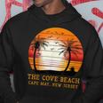The Cove Beach Cape May New Jersey ビンテージ サンセット レトロ 太陽 パーカー 面白い贈り物