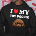 Cute I Love My Toy プードル 犬の飼い主 パーカー 面白い贈り物