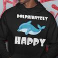 Dolphinately Happy ドルフィンズ イルカ 哺乳類 海 Dolphin ドルフィン パーカー 面白い贈り物