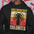 Easy Distracted By Trilobites Trilobite Lover パーカー 面白い贈り物