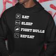 Eatleep Fight Bulls Repeat Bullsシリーズ ロデオクラウン パーカー 面白い贈り物