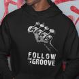 Follow The-Groove-Bass-Metal-Rock-Jazz-をフォローする パーカー 面白い贈り物